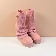 Size:5-10 UGG Classic Mini Dipper Legwarmer Boot Pink Dawn Women's  1178990-PDW