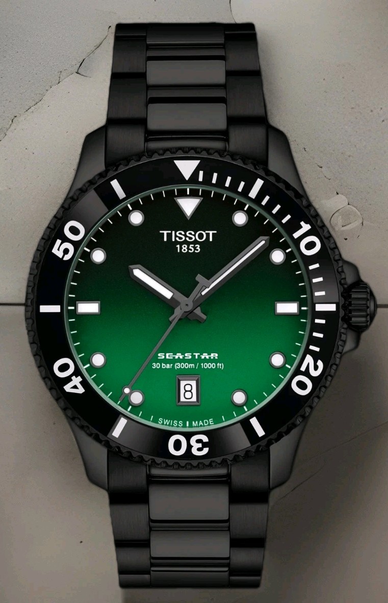 Tissot Seastar 1000 Quartz 40mm PVD Black Steel Men's Watch T120