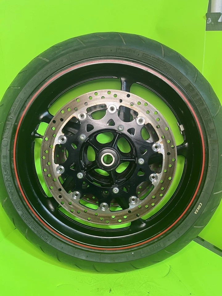 Disco de freno Yamaha R1 2007-2008 llanta delantera recta ASSY OEM usado excelente estado Foto 2 de 2