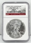 2011 $1 American Eagle 25TH ANNIVERSARY EARLY RELEASES NGC MS69 1 oz Silver Coin