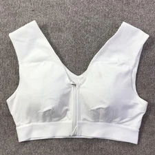 Tommie Copper Sports Bra Womens Large Shoulder Support Zip Front Activewear Gym