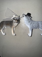Schleich Retired Adult Fox Bride And Groom Rare