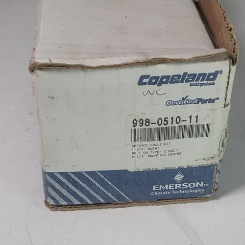 998-0510-11 Copeland Compressor 1 3/8"Swt Service Valve Kit OEM 998-0510-11