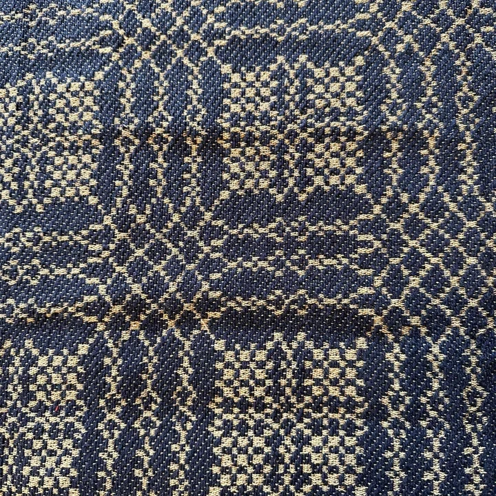 New Primitive Colonial NAVY COVERLET VALANCE Topper Curtains Lined
