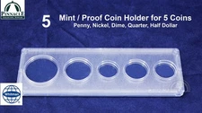 Lot of 5 Whitman US Mint / Proof Set 5 Coin Holder 1c, 5c, 10c, 25c, Half Dollar