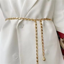 Metal Thin Belt Waistband Gold Sliver Color Female Strap Waist Chain  Women New