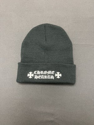Chrome Hearts Black Knit Logo Beanie Cap Hat | eBay