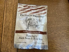 Patriot Pantry Rancher’s Black Bean & Rice Soup 4 Servings Camping Hiking 2017