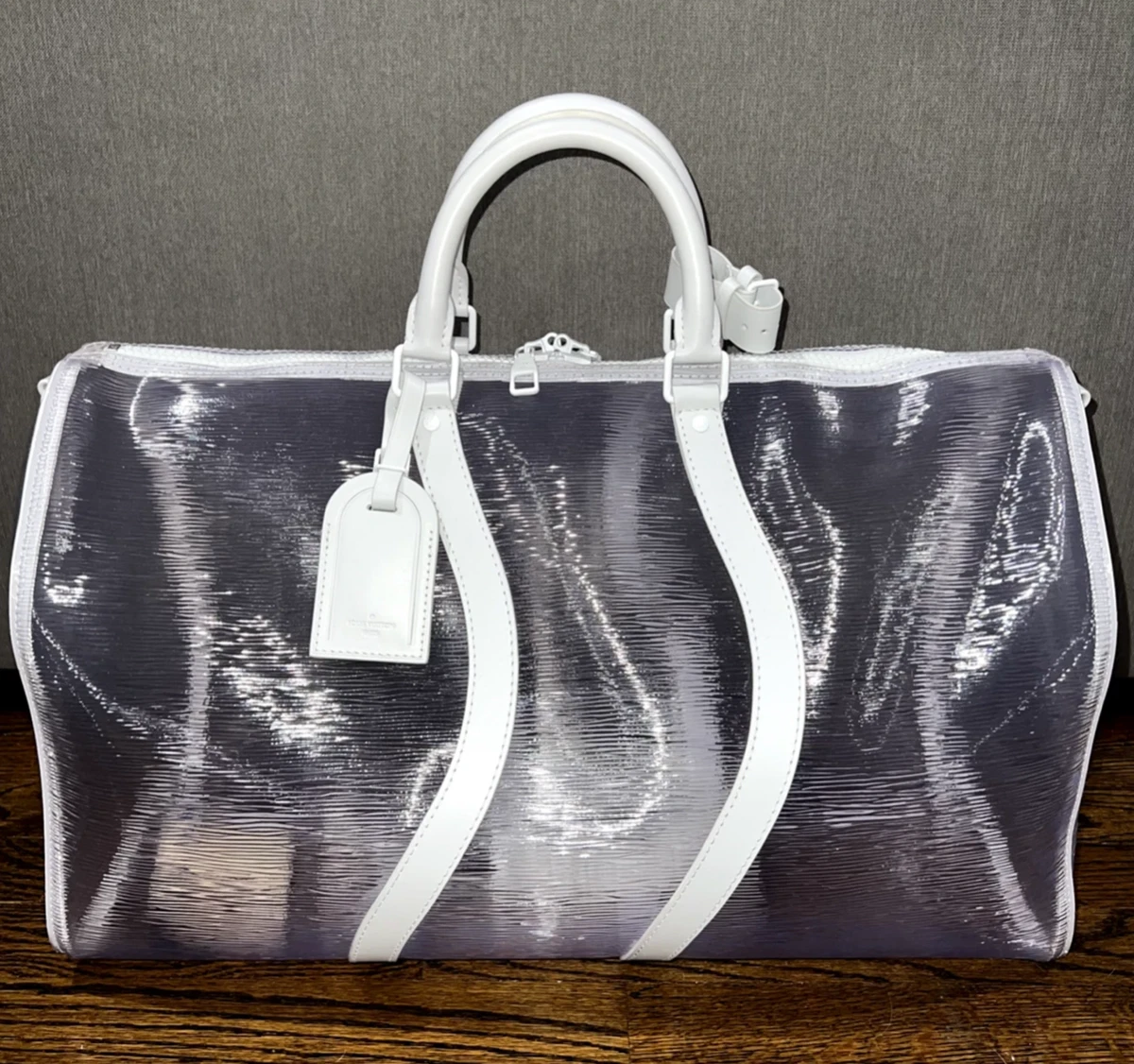 Clear lv duffle hotsell