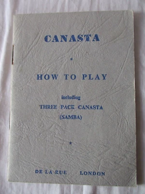 Vintage card game instructions Canasta rules De La Rue London Rule Book - Image 1 of 4