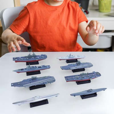 8 Stck. Kriegsschiff Modell Spielzeug Sammlung 4D Puzzles Schiffsmodell für Jungen Kinder Geschenke
