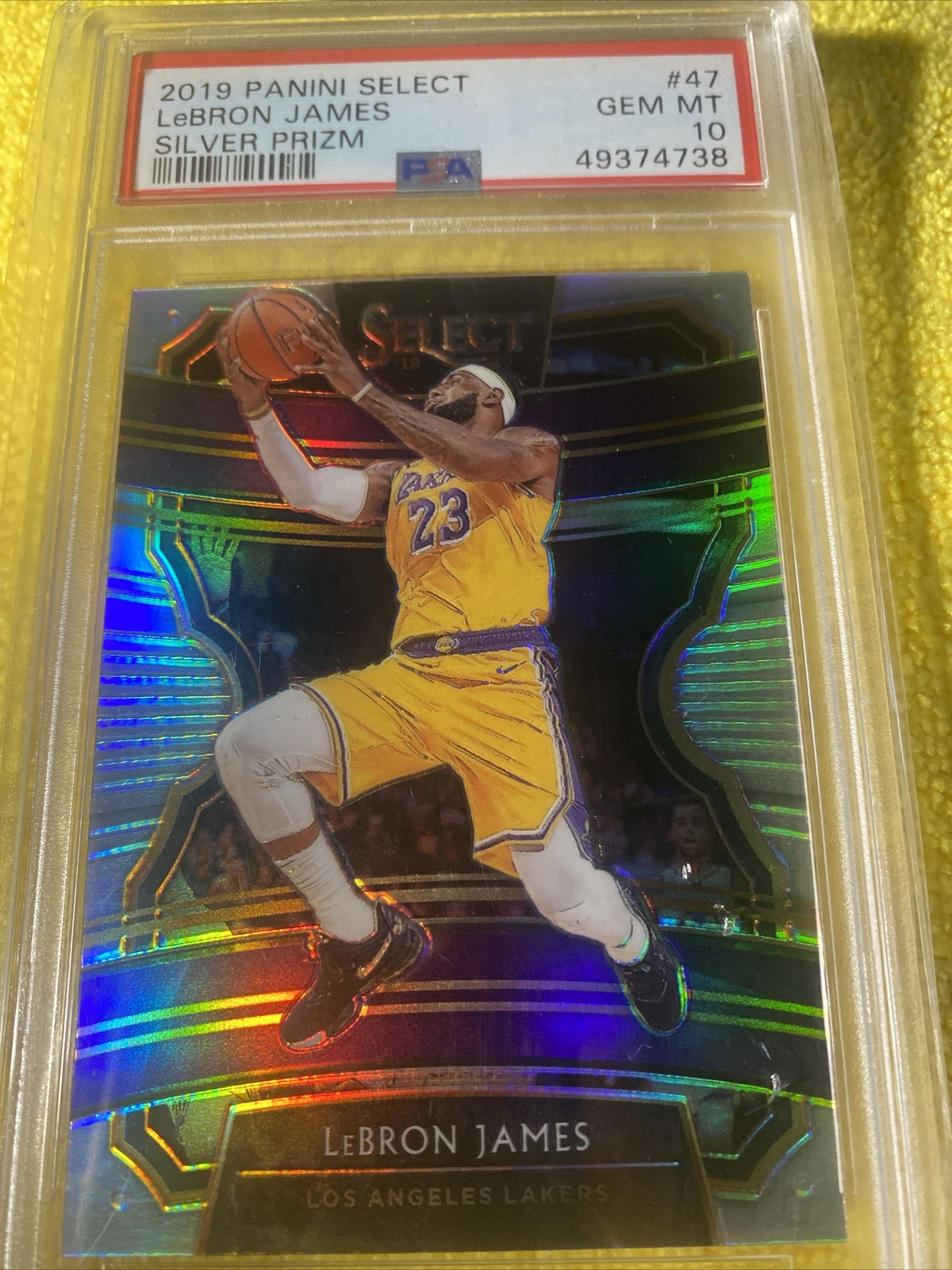 2019 Panini Select Silver Prizm #47 LeBron James Los Angeles Lakers PSA 10!