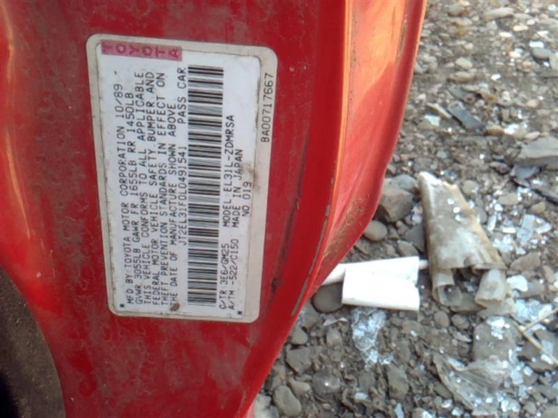 Used Speedometer Gauge fits: 1990 Toyota Tercel MPH head only Lftbk exc. DX w/de - Изображение 2 из 4