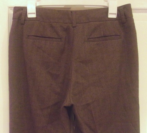 Womens APT 9~Brown Tweed DRESS PANTS~size 10 TALL 10T~NEW Slacks Herringbone $48 - Picture 4 of 5