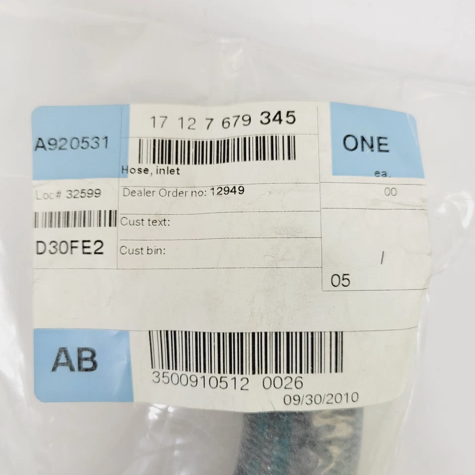 BMW F 800 GS 2007-2018 Adventure manguera de agua, entrada de línea de refrigerante - 17127679345 Foto 3 de 3