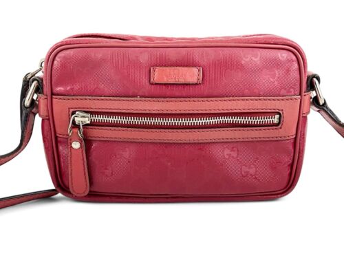 Gucci GG Damen Schultertasche Crossbody PVC Leder rot gebraucht authentisch Japan kostenloser Versand - Bild 3 von 20
