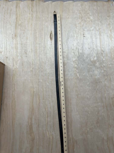 HERMES Vintage Shiny Black Leather Gold Metal STIRRUP Belt 36” See Pictures - Picture 4 of 5