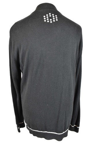 PUMA Black Jumper size L Mens Half Zip Pullover Retro - Picture 3 of 7