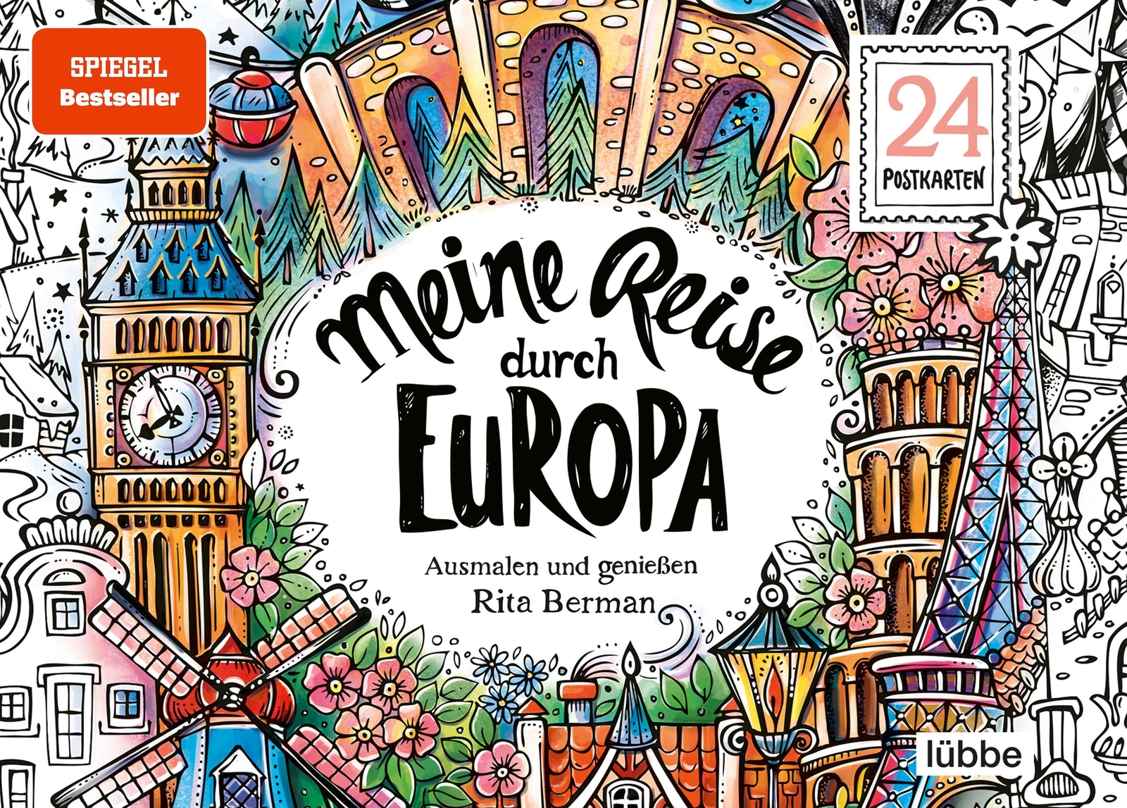 Thumbnail - Meine Reise Durch Europa | Rita Berman | Ausmalen Und Genießen. 24