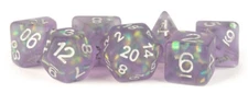 MDG Icy Opal Purple Dice Set DnD RPG