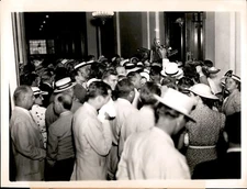 LD358 1938 Original Photo THEY WANTED TO HEAR TOM GIRDLER DEFEND STEEL POLICIES