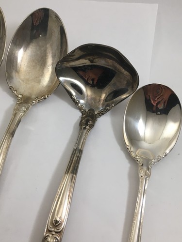 GRAND MASTER by GODINGER Silverplate 5 Piece Serving Set Flatware - Picture 2 of 7