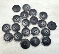 10 x Kunststoff Knopf Knöpfe 3-farbig schwar...