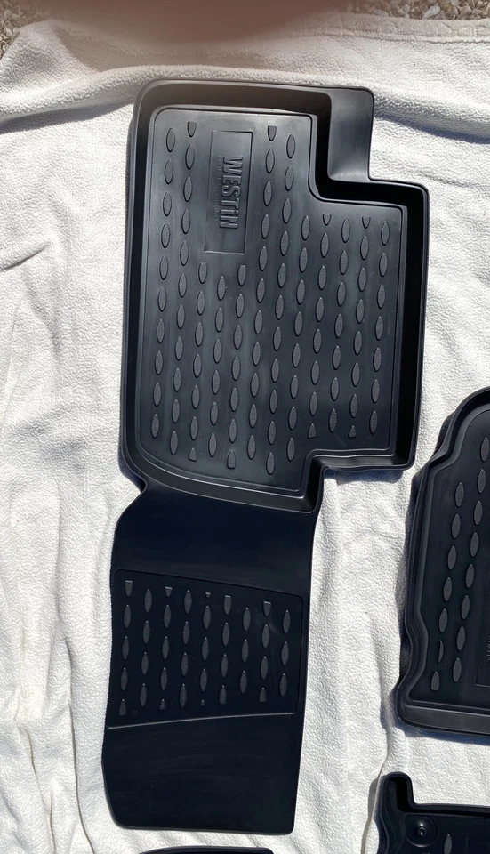Floor Liners Four Mitsubishi Lancer Sedan 2008 to 2017 front and second row blac - Image 2 of 4