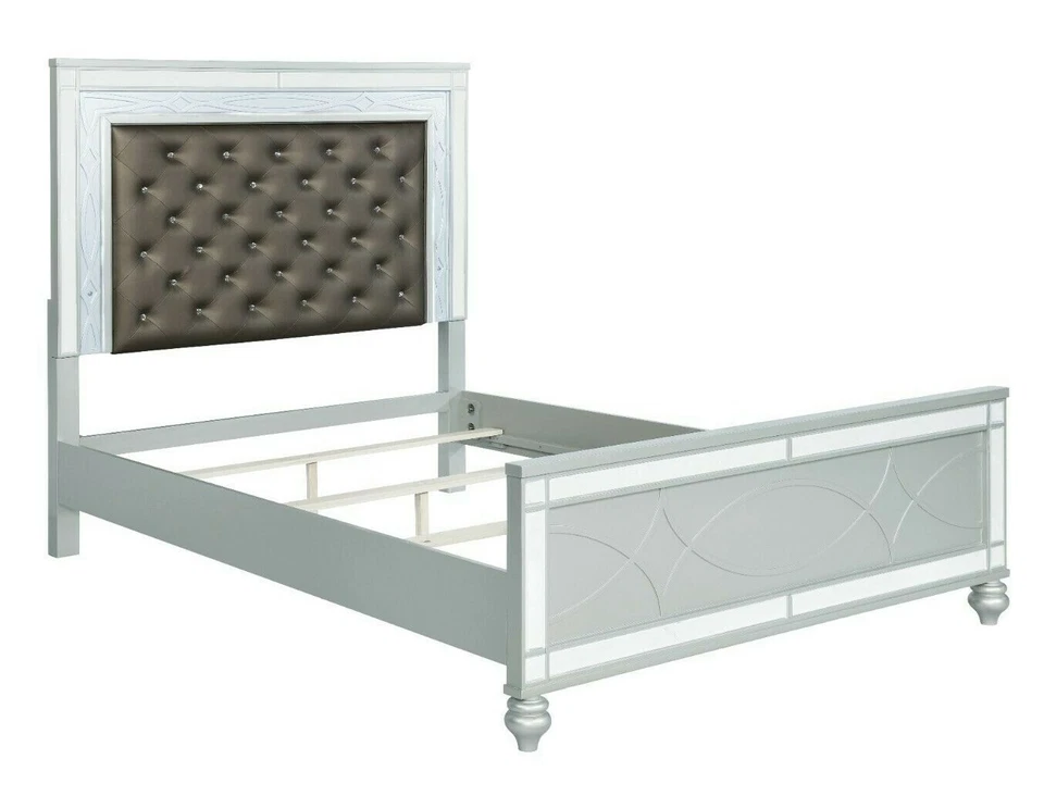 Coaster Gunnison 223211Q Queen Size Platform Bed Frame Upholstered LED Headboard - Image 2 of 4