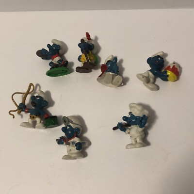 smurfs figures vintage 1978-1980 7 Rare Figures | eBay