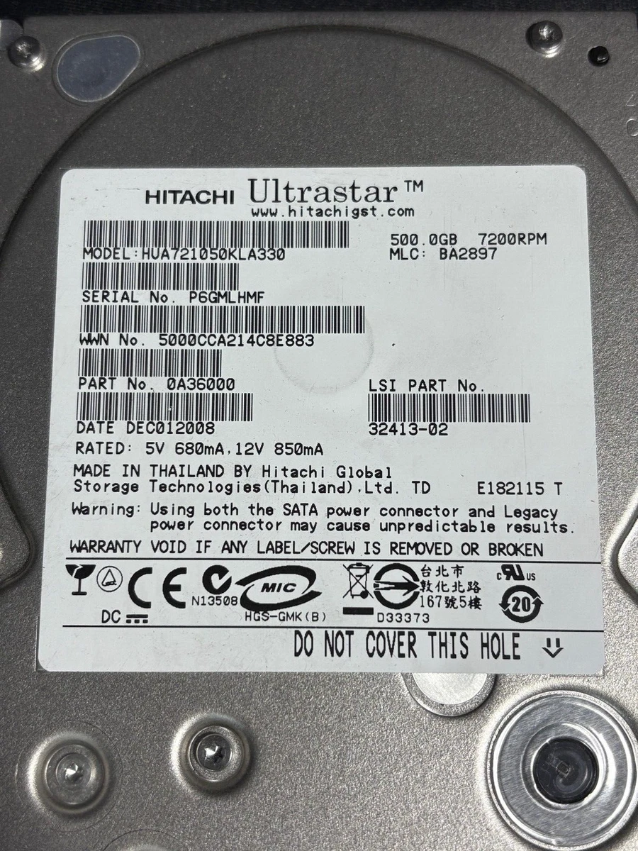 Preços baixos em Hitachi 500GB unidades de disco rígido (HDD, Sdd