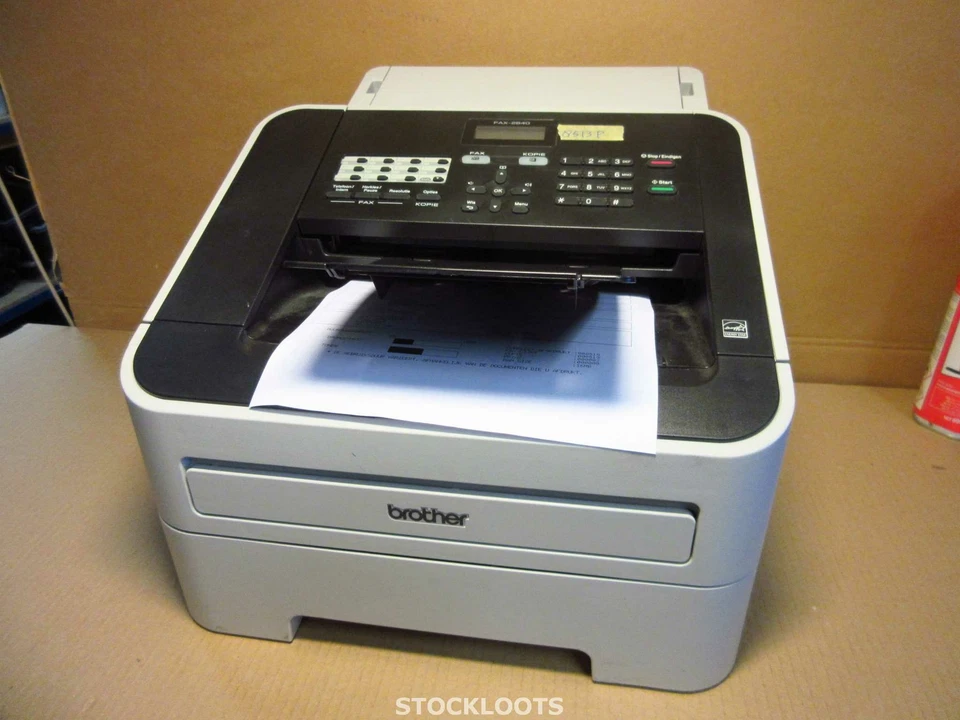 Brother FAX-2840 A4 Mono Laser Fax Machine LCD Screen 8513 PRINTS / COPY OK - Bild 2 von 4