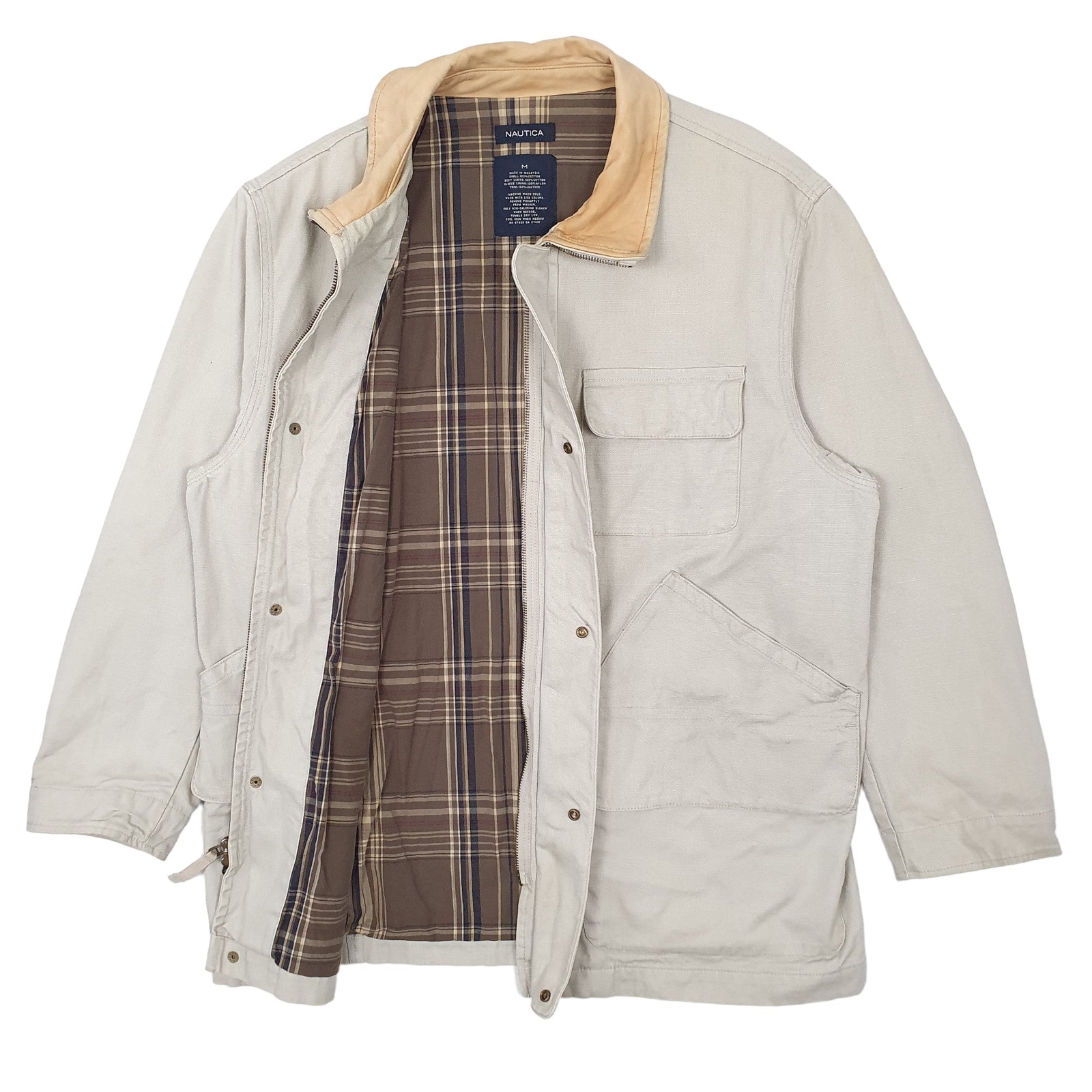 NAUTICA Chore Jacket Coat Vintage 1990s Hunting Game Mens M image 2