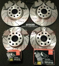 FOR VAUXHALL INSIGNIA 296mm FRONT & 292mm REAR DRILLED BRAKE DISCS & APEC PADS