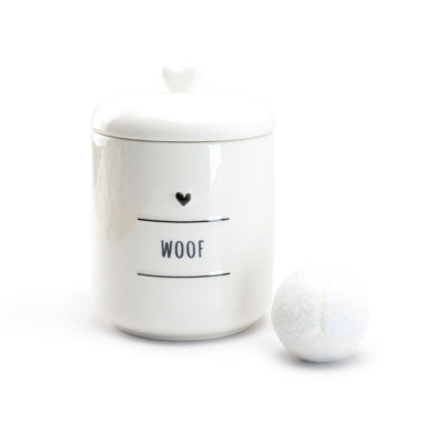 Fido's Diner Woof Pet Treat Jar 2lbs Capacity 