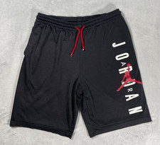 Air Jordan Jumpman Basketball Shorts Youth XL Black Red Mesh Logo Graphic