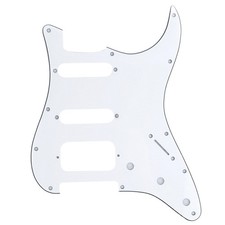 Musiclily Pro 11 Hole Round Corner HSS Guitar Pickguard For Strat ST Open Pickup