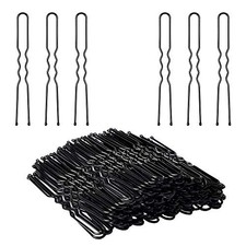 U Shaped Hair Pins, 80pcs of Bun Hair Pins for Women Girls with Storage Black