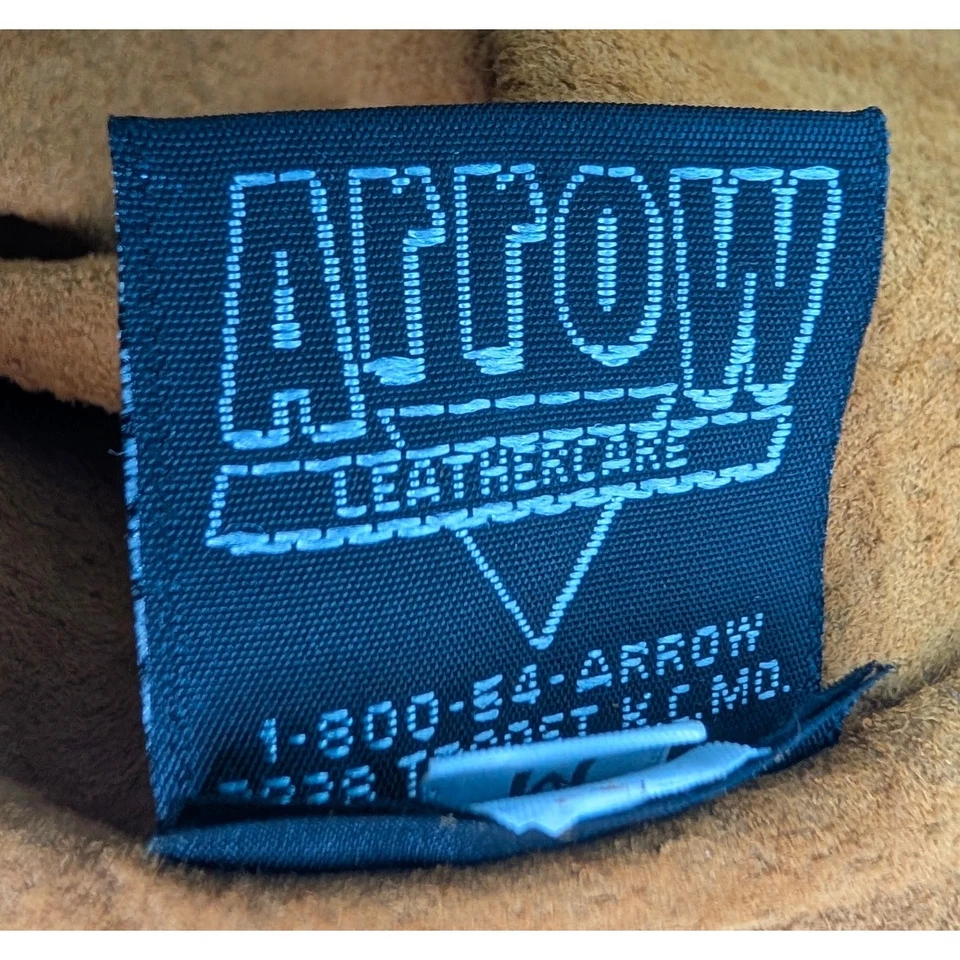 Falda envolvente vintage flecha gamuza flecos boho occidental tostado marrón midi botón talla M Foto 2 de 4