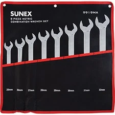 Sunex Tools FULLY POLISHED METRIC V-GROOVE COMBINATION WRENCH SET
