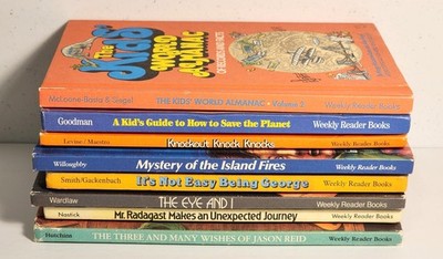 Weekly Reader Books  Lot Of 8 Hardcover Books 1980 s-1990 s Young Teen Book Club