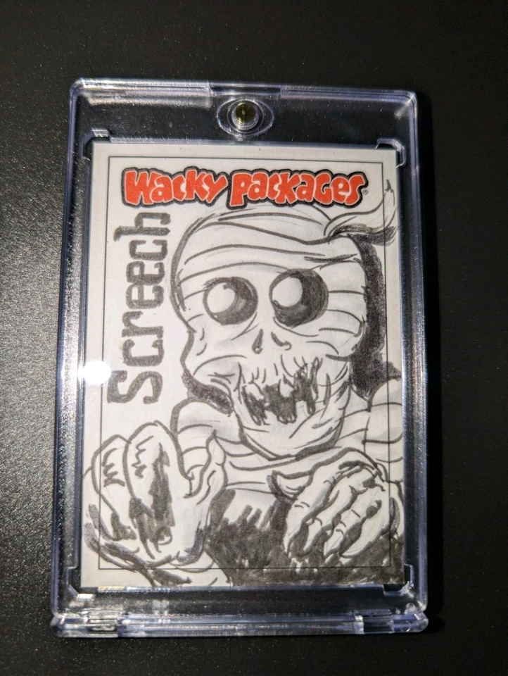 2025 Wacky Packages Halloween - Screech - Cartão de esboço 1/1 - Throwback Old School - Imagem 3 de 4