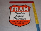 VINTAGE FRAM COMPLETE ENGINE PROTECTION OIL AIR FUEL FILTER METAL GASOLINE SIGN!