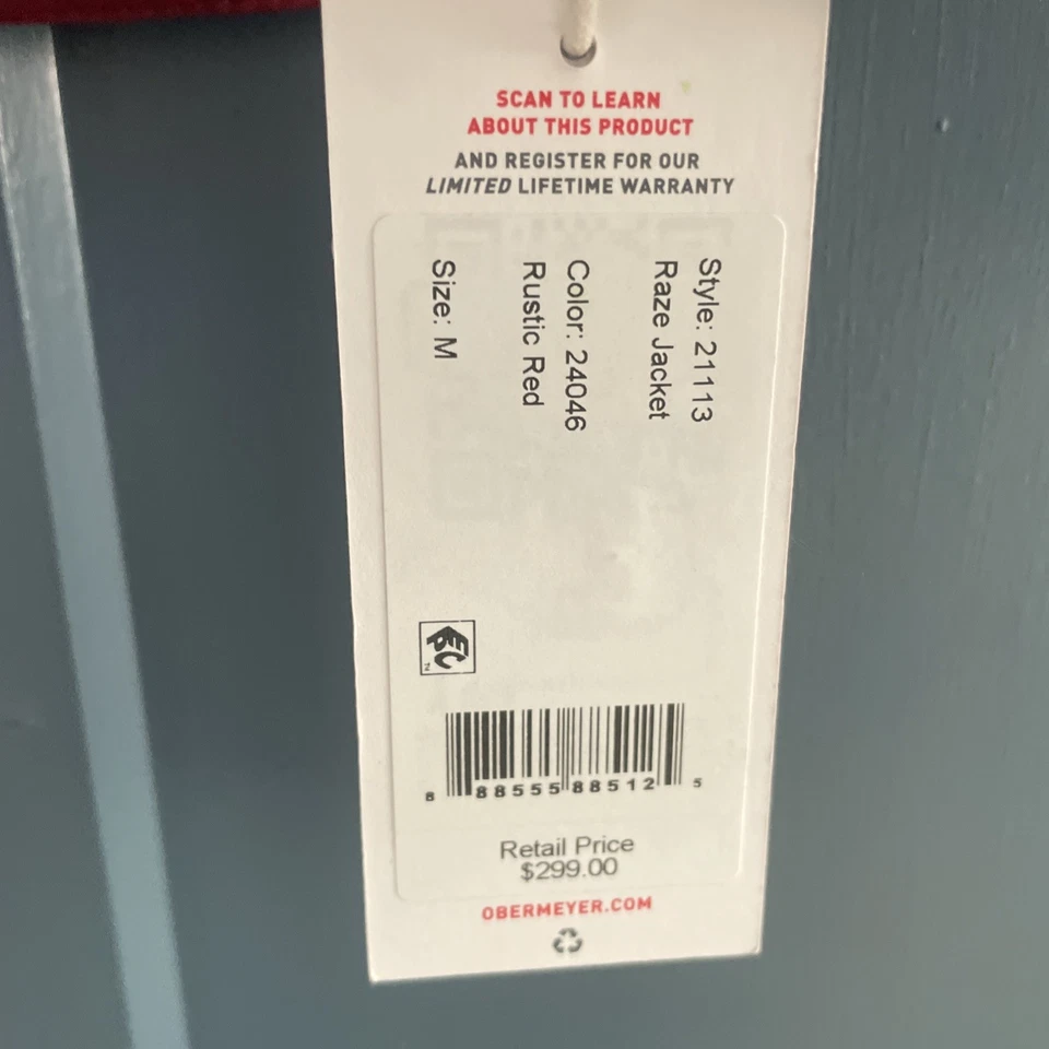 Chaqueta Obermeyer Raze Hombre Rojo Rústico Impermeable Transpirable - Nueva con Etiquetas Foto 3 de 4