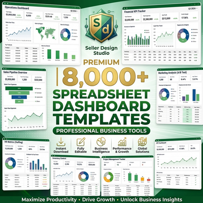#ad 8000 Excel Dashboard Templates Bundle KPI Finance Sales Business Reports✅ $5.49