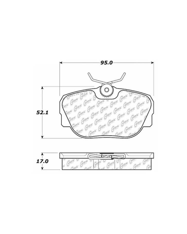 For 1984-1989 Mercedes-Benz 190D | Centric Front Disc Brake Pads | Semi-Metallic - Image 4 of 4
