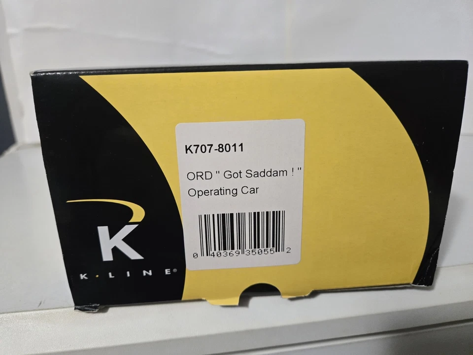 K Line O-O27 Gauge ORD "Got Saddam" Operating Car New Sweet - Image 3 of 3