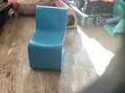 Vintage Mattel 1973 Barbie Mod Furniture Chair #7825-0050 Blue Mid century MCM