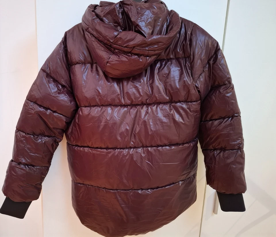 LANDSEND PUFFER Winter COAT/Jacket  SIZE  (14-16 )PURPLE Hooted - Image 2 of 4