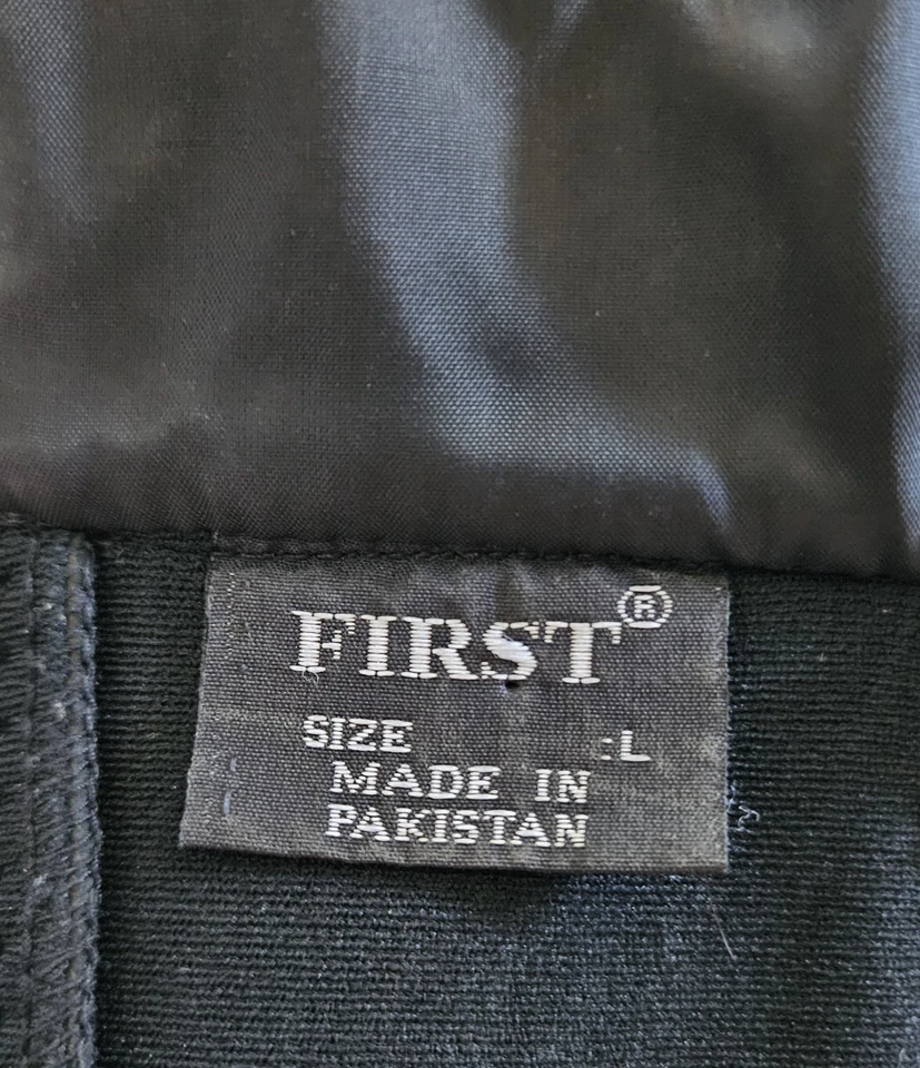 Vintage First Studded Leather Bralette, Bust Size 34 Black Crop Top Grunge Y2K - Image 4 of 4